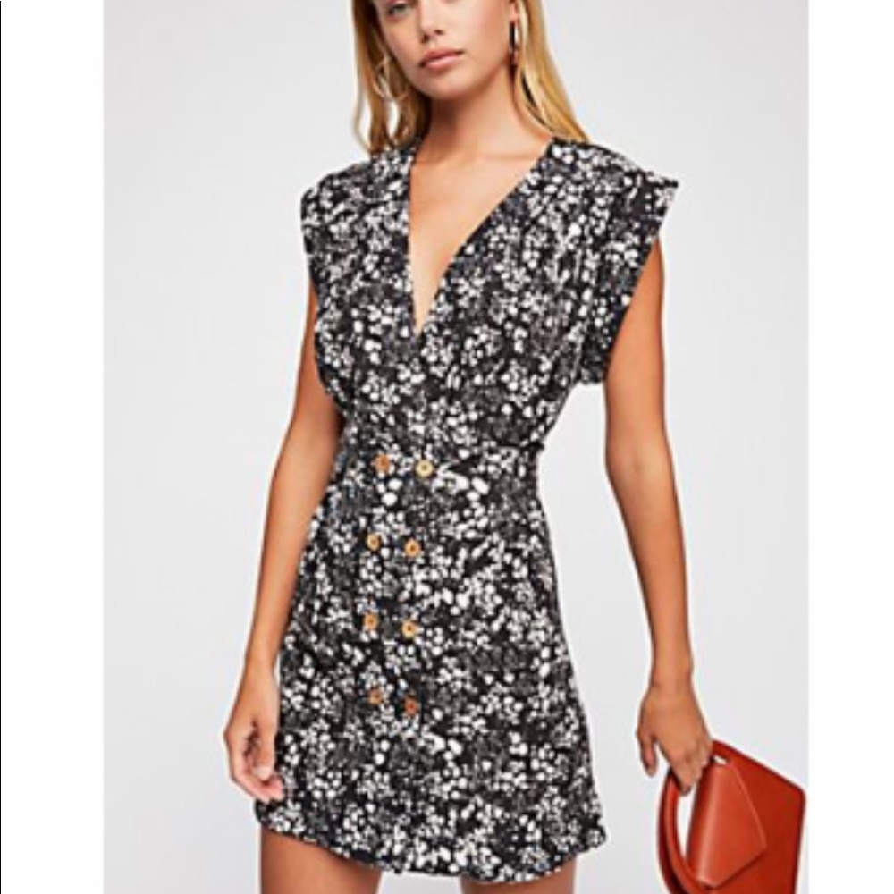 NWT Free People Printed Mini Dress